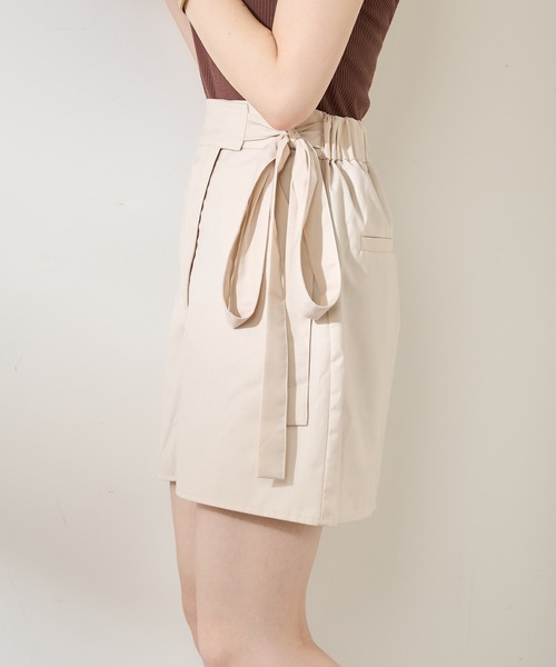 Chico（チコ）の「【SET UP対応】ウエストサイドリボンミニスカート（スカート・レディース・アイボリー/グレー系その他/ブラウン系その他/ブラック/グレー/チェック/ブラウン・FREE）」の18枚目の写真