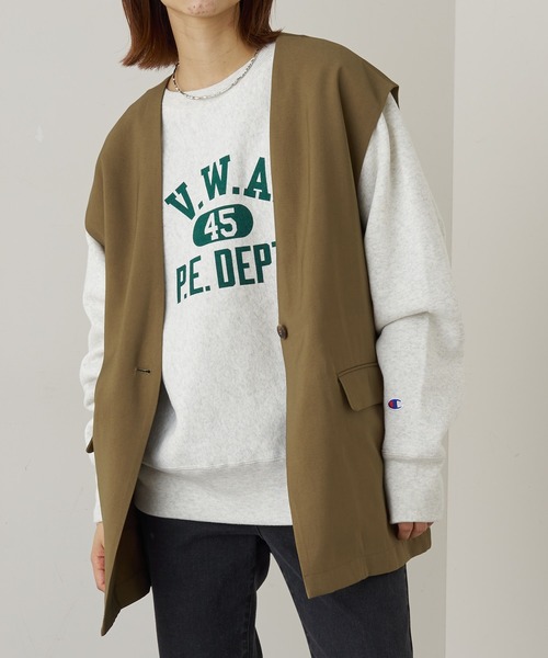 CIAOPANIC TYPY（チャオパニックティピー）の「【ZOZOTOWN限定】ジレベスト（ベスト・レディース・ブラック/モカ/カーキ・ONE SIZE）」の3枚目の写真