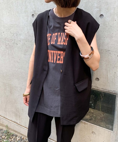 CIAOPANIC TYPY（チャオパニックティピー）の「【ZOZOTOWN限定】ジレベスト（ベスト・レディース・ブラック/モカ/カーキ・ONE SIZE）」の4枚目の写真