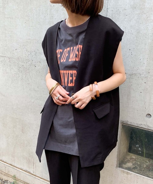 CIAOPANIC TYPY（チャオパニックティピー）の「【ZOZOTOWN限定】ジレベスト（ベスト・レディース・ブラック/モカ/カーキ・ONE SIZE）」の5枚目の写真