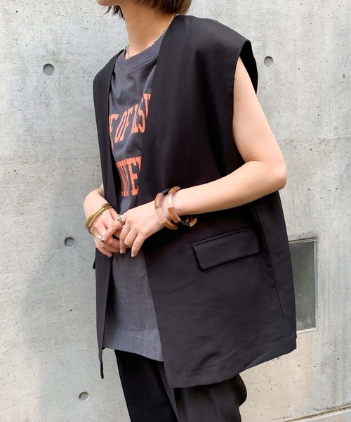 CIAOPANIC TYPY（チャオパニックティピー）の「【ZOZOTOWN限定】ジレベスト（ベスト・レディース・ブラック/モカ/カーキ・ONE SIZE）」の6枚目の写真