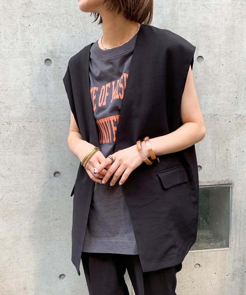 CIAOPANIC TYPY（チャオパニックティピー）の「【ZOZOTOWN限定】ジレベスト（ベスト・レディース・ブラック/モカ/カーキ・ONE SIZE）」の7枚目の写真