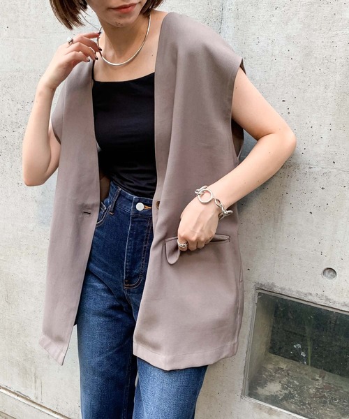 CIAOPANIC TYPY（チャオパニックティピー）の「【ZOZOTOWN限定】ジレベスト（ベスト・レディース・ブラック/モカ/カーキ・ONE SIZE）」の10枚目の写真