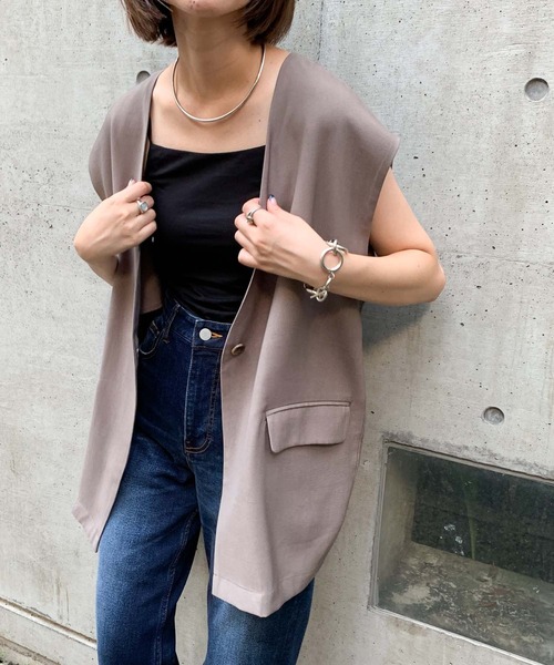 CIAOPANIC TYPY（チャオパニックティピー）の「【ZOZOTOWN限定】ジレベスト（ベスト・レディース・ブラック/モカ/カーキ・ONE SIZE）」の11枚目の写真