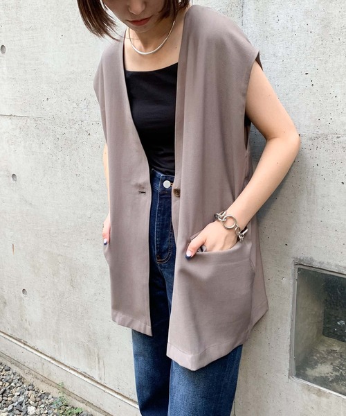 CIAOPANIC TYPY（チャオパニックティピー）の「【ZOZOTOWN限定】ジレベスト（ベスト・レディース・ブラック/モカ/カーキ・ONE SIZE）」の13枚目の写真