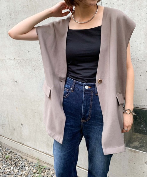 CIAOPANIC TYPY（チャオパニックティピー）の「【ZOZOTOWN限定】ジレベスト（ベスト・レディース・ブラック/モカ/カーキ・ONE SIZE）」の14枚目の写真