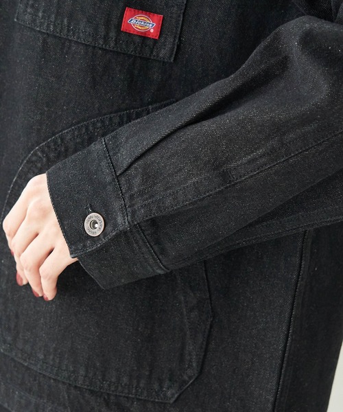 Dickies（ディッキーズ）の「【Dickies/ディッキーズ別注】デニムシャツブルゾン（デニムジャケット・レディース・ブラック・38）」の6枚目の写真