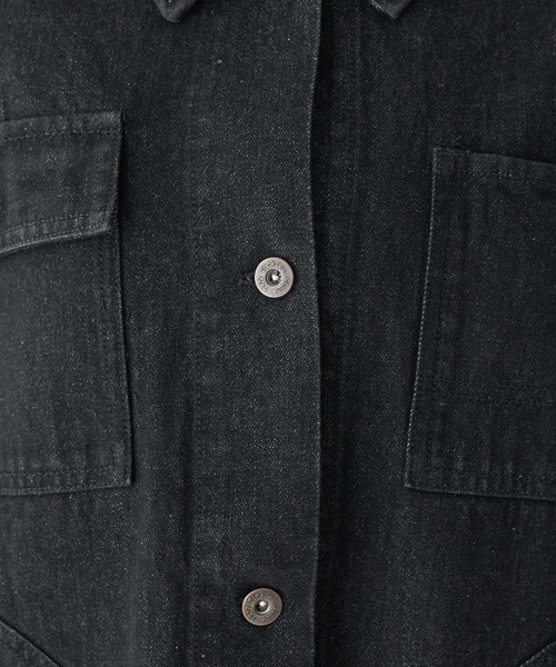 Dickies（ディッキーズ）の「【Dickies/ディッキーズ別注】デニムシャツブルゾン（デニムジャケット・レディース・ブラック・38）」の9枚目の写真