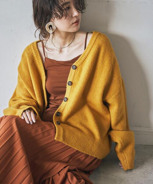 coen（コーエン）の「［洗える］モチフワ2WAYニット（カーディガン/ボレロ・レディース・オフホワイト/マスタード/ダークグレー・MEDIUM/LARGE）」の3枚目の写真
