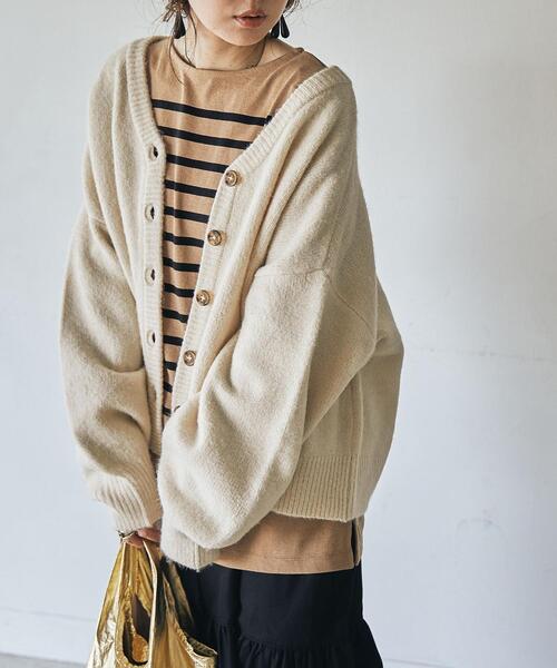 coen（コーエン）の「［洗える］モチフワ2WAYニット（カーディガン/ボレロ・レディース・オフホワイト/マスタード/ダークグレー・MEDIUM/LARGE）」の17枚目の写真