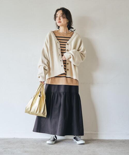 coen（コーエン）の「［洗える］モチフワ2WAYニット（カーディガン/ボレロ・レディース・オフホワイト/マスタード/ダークグレー・MEDIUM/LARGE）」の18枚目の写真