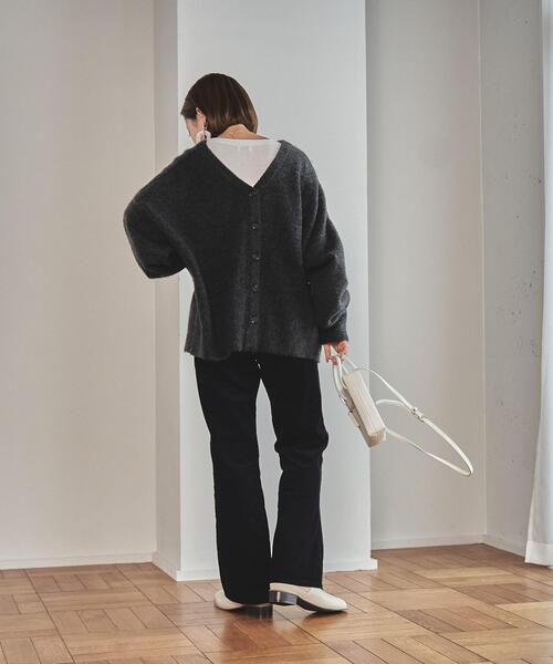 coen（コーエン）の「［洗える］モチフワ2WAYニット（カーディガン/ボレロ・レディース・オフホワイト/マスタード/ダークグレー・MEDIUM/LARGE）」の19枚目の写真