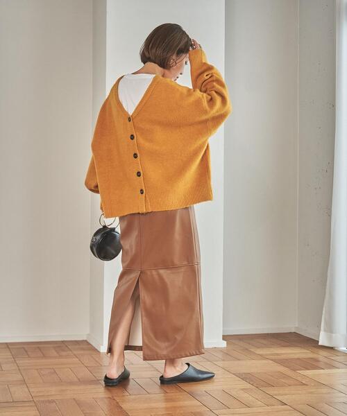 coen（コーエン）の「［洗える］モチフワ2WAYニット（カーディガン/ボレロ・レディース・オフホワイト/マスタード/ダークグレー・MEDIUM/LARGE）」の11枚目の写真