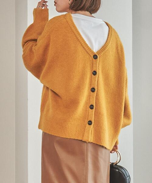 coen（コーエン）の「［洗える］モチフワ2WAYニット（カーディガン/ボレロ・レディース・オフホワイト/マスタード/ダークグレー・MEDIUM/LARGE）」の13枚目の写真