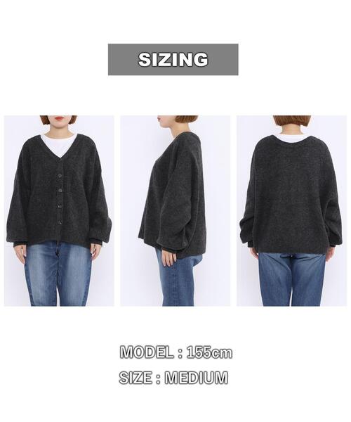 coen（コーエン）の「［洗える］モチフワ2WAYニット（カーディガン/ボレロ・レディース・オフホワイト/マスタード/ダークグレー・MEDIUM/LARGE）」の6枚目の写真