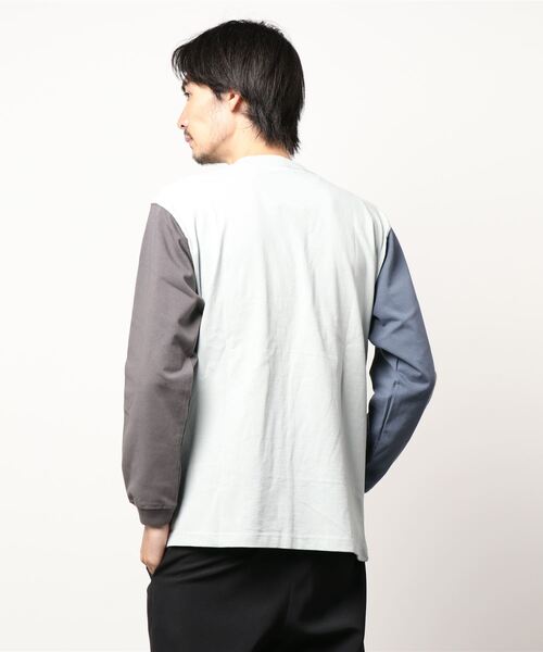 BACK NUMBER（バックナンバー）の「【BACK NUMBER】ビッグシルエットクレイジーパターンロンT（Tシャツ/カットソー・メンズ・ライトグレー/ブルー/ベージュ・S/L/M/XL）」の4枚目の写真