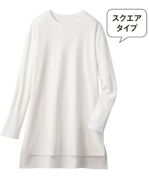 GeeRA(ジーラ)の「選べる裾デザイン!綿100%吸湿発熱Tシャツ(Tシャツ/カットソー・レディース・ホワイト/ブラック/ホワイト系その他/ブラック系その他・SMALL/MEDIUM/LARGE/X-LARGE/XX-LARGE)」の15枚目の写真
