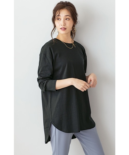 GeeRA(ジーラ)の「選べる裾デザイン!綿100%吸湿発熱Tシャツ(Tシャツ/カットソー・レディース・ホワイト/ブラック/ホワイト系その他/ブラック系その他・SMALL/MEDIUM/LARGE/X-LARGE/XX-LARGE)」の14枚目の写真