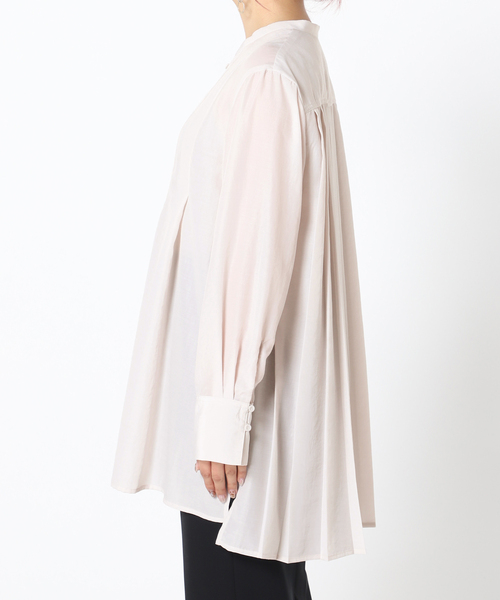 Simplicite（サンプリシテ）の「《追加》バックプリーツブラウス（Tシャツ/カットソー・レディース・ブラック/グレー/ネイビー/アイボリー/ホワイト・FREE）」の8枚目の写真