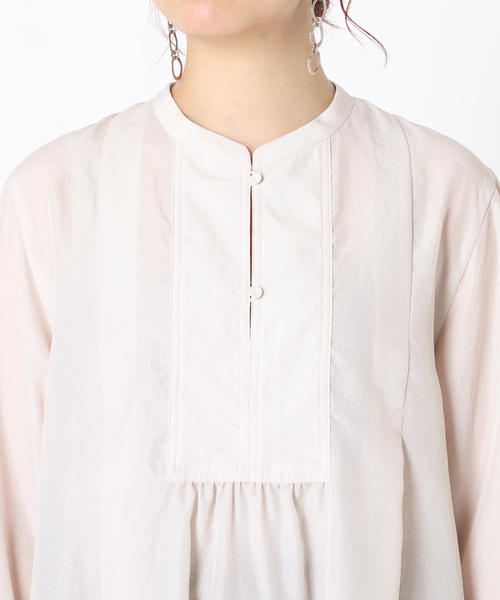 Simplicite（サンプリシテ）の「《追加》バックプリーツブラウス（Tシャツ/カットソー・レディース・ブラック/グレー/ネイビー/アイボリー/ホワイト・FREE）」の11枚目の写真