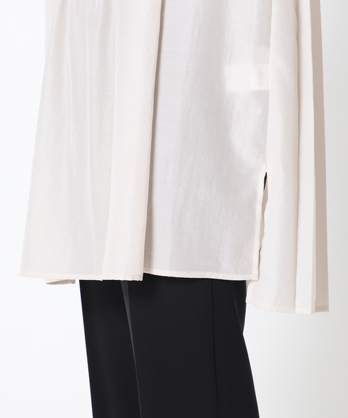 Simplicite（サンプリシテ）の「《追加》バックプリーツブラウス（Tシャツ/カットソー・レディース・ブラック/グレー/ネイビー/アイボリー/ホワイト・FREE）」の14枚目の写真