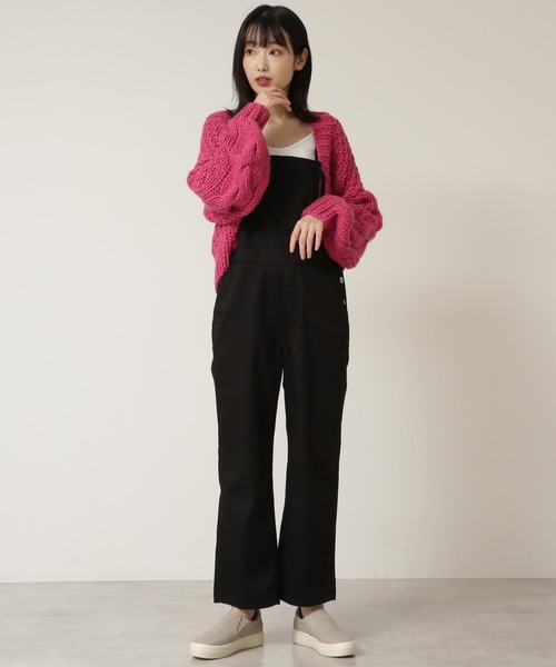 NATURAL BEAUTY BASIC（ナチュラルビューティーベーシック）の「ハンドニッティングカーデ（カーディガン/ボレロ・レディース・オフホワイト/ピンク/グリーン・MEDIUM）」の14枚目の写真