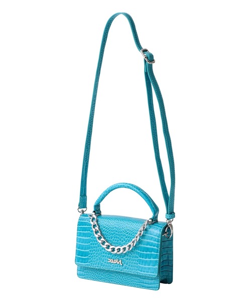 X-girl(エックスガール)の「FAUX CROC 2WAY MINI BAG(ショルダーバッグ・レディース・オレンジ/ブルー/ブラック/ピンク/ネイビー・ONE SIZE)」の12枚目の写真