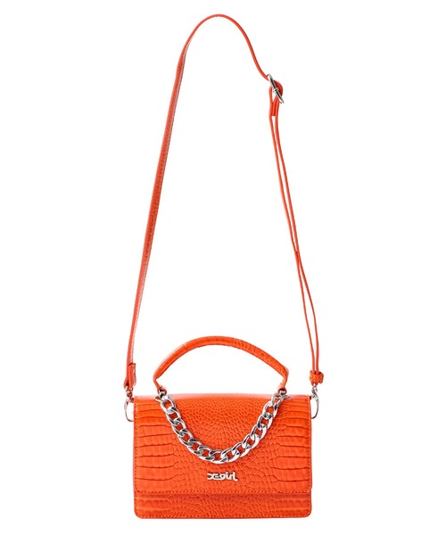 X-girl(エックスガール)の「FAUX CROC 2WAY MINI BAG(ショルダーバッグ・レディース・オレンジ/ブルー/ブラック/ピンク/ネイビー・ONE SIZE)」の13枚目の写真