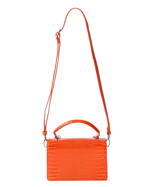 X-girl(エックスガール)の「FAUX CROC 2WAY MINI BAG(ショルダーバッグ・レディース・オレンジ/ブルー/ブラック/ピンク/ネイビー・ONE SIZE)」の21枚目の写真