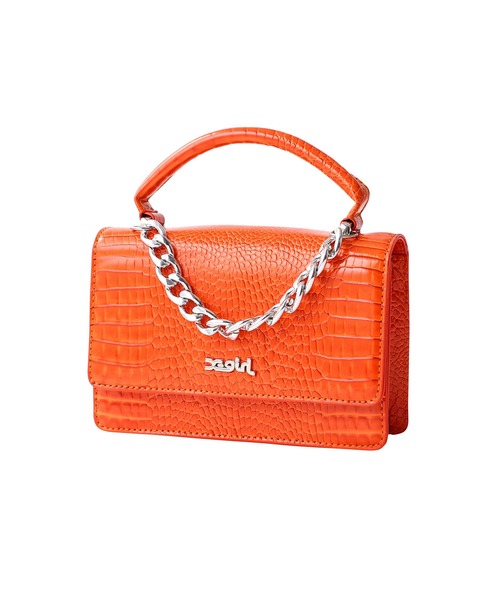 X-girl(エックスガール)の「FAUX CROC 2WAY MINI BAG(ショルダーバッグ・レディース・オレンジ/ブルー/ブラック/ピンク/ネイビー・ONE SIZE)」の19枚目の写真