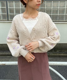 OLIVE des OLIVE | お花刺繍カーディガン(カーディガン/ボレロ)