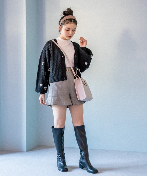 OLIVE des OLIVE（オリーブデオリーブ）の「お花刺繍カーディガン（カーディガン/ボレロ・レディース・ブラック/ブルー/ミント/オフホワイト・FREE）」の10枚目の写真