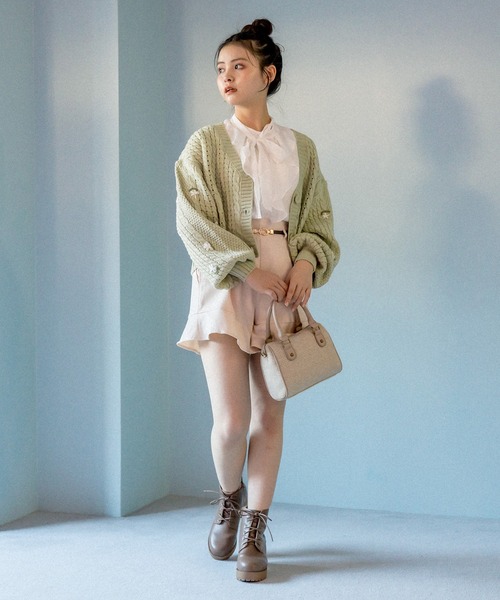 OLIVE des OLIVE（オリーブデオリーブ）の「お花刺繍カーディガン（カーディガン/ボレロ・レディース・ブラック/ブルー/ミント/オフホワイト・FREE）」の15枚目の写真