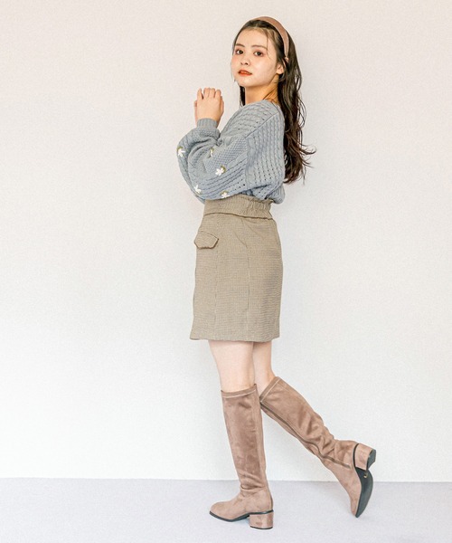 OLIVE des OLIVE（オリーブデオリーブ）の「お花刺繍カーディガン（カーディガン/ボレロ・レディース・ブラック/ブルー/ミント/オフホワイト・FREE）」の21枚目の写真