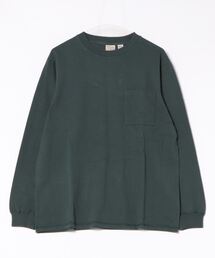 【GOODWEAR】袖リブ ポケット付き L/S TEE ヘビーウェイトUSAコットン 長袖Tシャツ 無地ロンT 2W7-8518