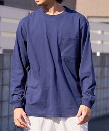 Goodwear(�O�b�h�E�F�A)�́yGOODWEAR�z�����u �|�P�b�g�t�� L/S TEE �w�r�[�E�F�C�gUSA�R�b�g�� ����T�V���c ���n����T 2W7-8518(T�V���c/�J�b�g�\�[)