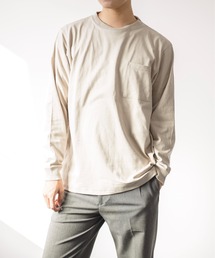 【GOODWEAR】袖リブ ポケット付き L/S TEE ヘビーウェイトUSAコットン 長袖Tシャツ 無地ロンT 2W7-8518