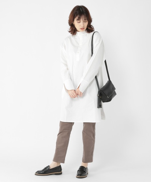 studio CLIP（スタディオクリップ）の「WFｽﾀﾝﾄﾞﾈｯｸTUOP（ワンピース・レディース・オフホワイト/ベージュ・FREE）」の11枚目の写真