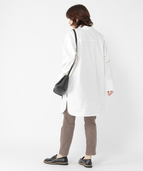 studio CLIP（スタディオクリップ）の「WFｽﾀﾝﾄﾞﾈｯｸTUOP（ワンピース・レディース・オフホワイト/ベージュ・FREE）」の9枚目の写真