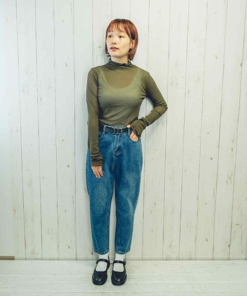 Clice de Paris(クリシェドゥパリス)の「K/シースルータートル(Tシャツ/カットソー・レディース・グレー/カーキ・ONESIZE)」の17枚目の写真