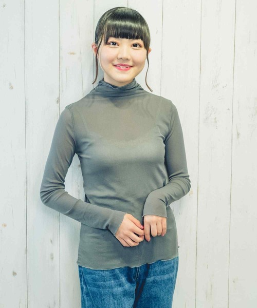 Clice de Paris(クリシェドゥパリス)の「K/シースルータートル(Tシャツ/カットソー・レディース・グレー/カーキ・ONESIZE)」の18枚目の写真