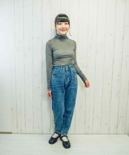 Clice de Paris(クリシェドゥパリス)の「K/シースルータートル(Tシャツ/カットソー・レディース・グレー/カーキ・ONESIZE)」の12枚目の写真