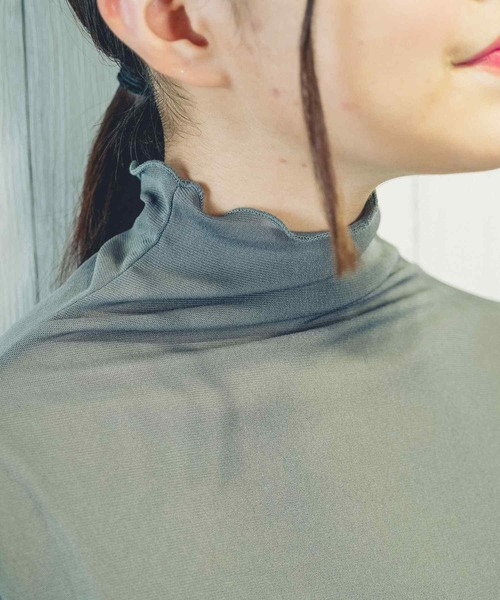 Clice de Paris(クリシェドゥパリス)の「K/シースルータートル(Tシャツ/カットソー・レディース・グレー/カーキ・ONESIZE)」の16枚目の写真