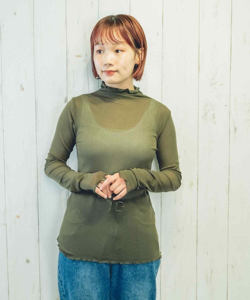 Clice de Paris(クリシェドゥパリス)の「K/シースルータートル(Tシャツ/カットソー・レディース・グレー/カーキ・ONESIZE)」の21枚目の写真