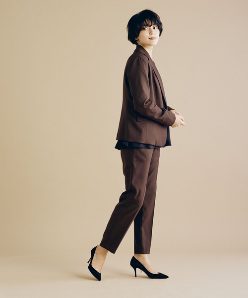 CLEARIMPRESSION (クリアインプレッション)の「ウールライク起毛テーパードパンツ(その他パンツ・レディース・ダークブラウン/杢グレー・11号/9号/7号)」の12枚目の写真