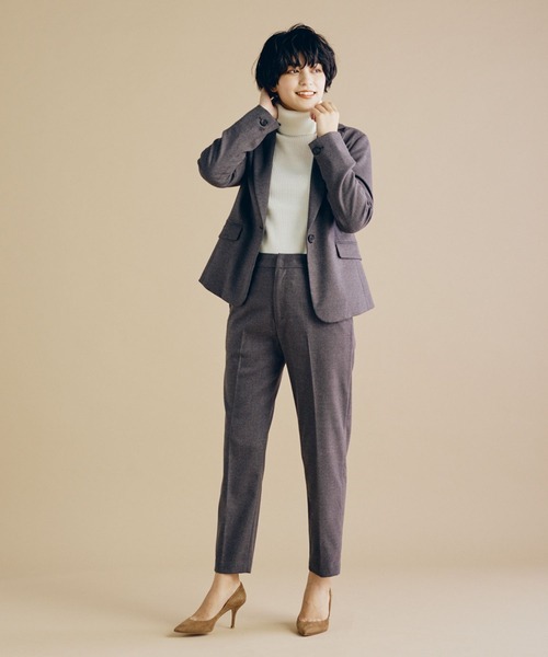 CLEARIMPRESSION (クリアインプレッション)の「ウールライク起毛テーパードパンツ(その他パンツ・レディース・ダークブラウン/杢グレー・11号/9号/7号)」の13枚目の写真