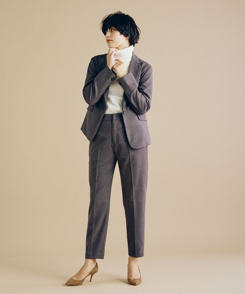 CLEARIMPRESSION (クリアインプレッション)の「ウールライク起毛テーパードパンツ(その他パンツ・レディース・ダークブラウン/杢グレー・11号/9号/7号)」の14枚目の写真