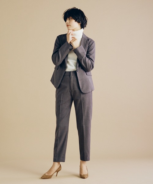 CLEARIMPRESSION (クリアインプレッション)の「ウールライク起毛テーパードパンツ(その他パンツ・レディース・ダークブラウン/杢グレー・11号/9号/7号)」の18枚目の写真