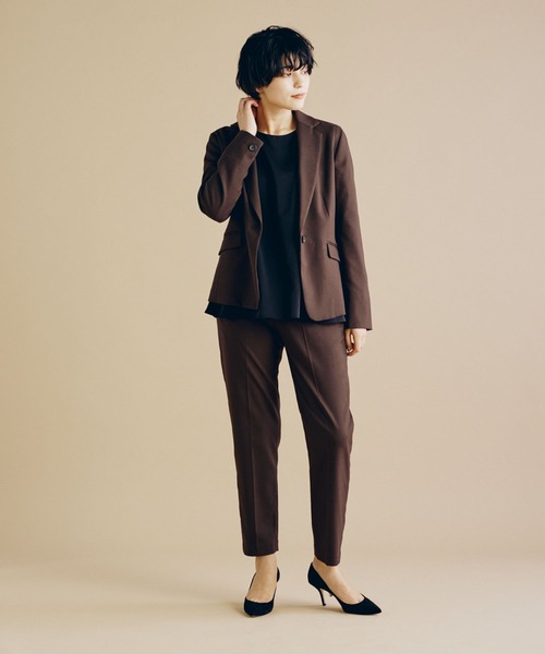 CLEARIMPRESSION (クリアインプレッション)の「ウールライク起毛テーパードパンツ(その他パンツ・レディース・ダークブラウン/杢グレー・11号/9号/7号)」の16枚目の写真