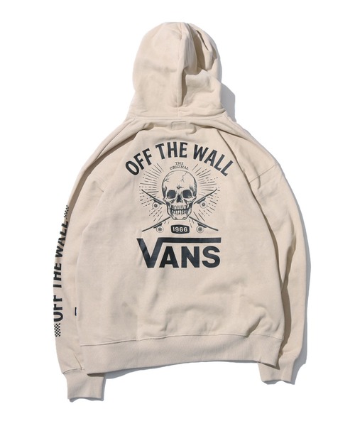 VANS（バンズ）の「VANS/バンズ  M VANS SK8 SKULL HOODIE パーカー 袖プリント バックプリント フーディー パイル（パーカー・メンズ・ブラック/ヘザーグレー/ベージュ・XL/M/L）」の3枚目の写真